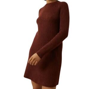 Upwest Comfy Sweater Dress, Size S, Cherry Mahogany